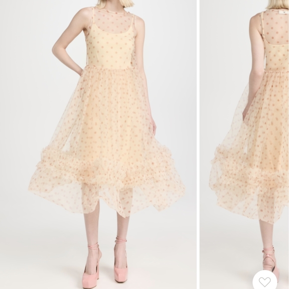 MOLLY GODDARD DRESS 6 PINK RED RUNWAY $1450 SOLD OUT - Picture 1 of 5